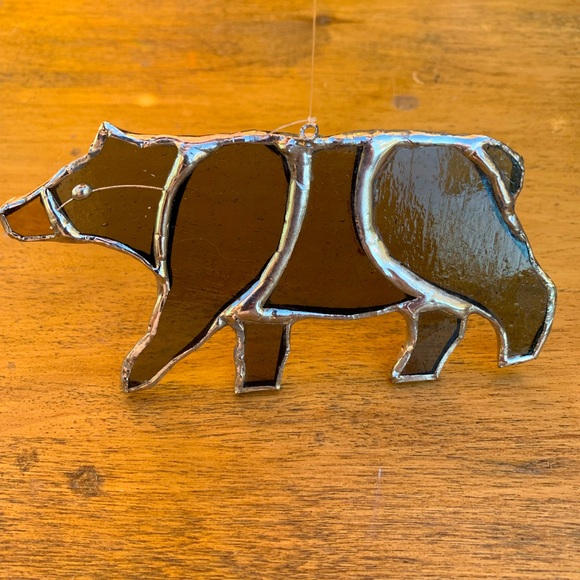 Black Bear Stained Glass Small Sun Catcher - Picture 2 of 12